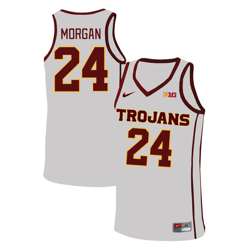 USC Trojans #24 Joshua Morgan Big 10 Conference College Basketball Jerseys Stitched Sale-White